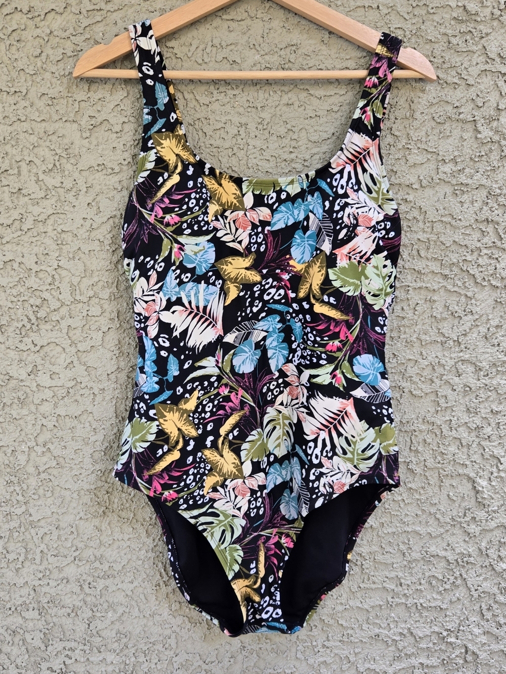 OP Black Tropical One-Piece Swimsuit